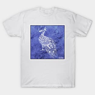 peacock in royal bird wallpaper in saphire ecopop art T-Shirt